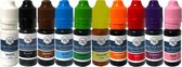 Eetbare Kleurstoffen 10 stuks - Complete Set | Topkwaliteit Voedingskleurstoffen in handig doseer-flesje | voor Taart / Bakken