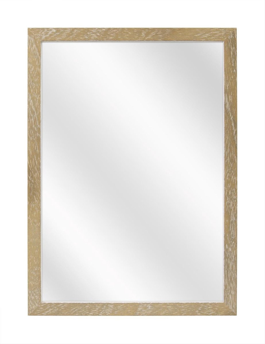 Spiegel met Vlakke Houten Lijst - Vergrijsd - 30x40 cm