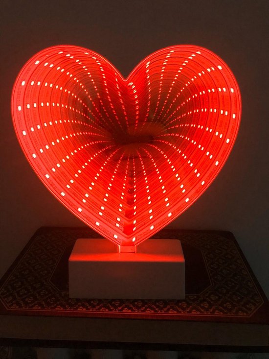 Trekken Postbode Conflict Lamp Hart. Tunnel lamp, nachtlamp Hart. Romantische cadeau voor geliefde. +  batterijen. | bol.com