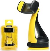 Remax RM-C15 zwart Universele Autohouder Telefoon voor op Dashboard of Voorruit houder met extra kleefkracht zuignap - Voor alle merken