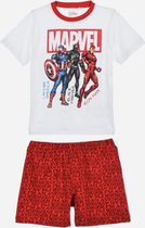 Marvel Avengers pyjama - wit - rood - maat 104 / 4 jaar