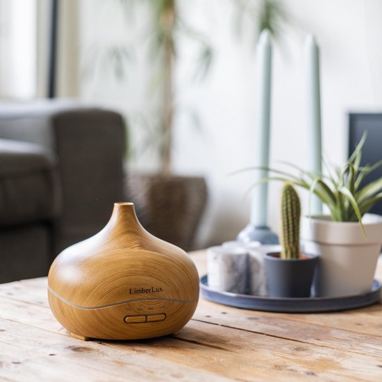 LimberLux Aroma Diffuser inclusief Eucalyptus Etherische Olie Vernevelaar voor Essentiële Olie