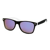 Heren Zonnebril - Dames Zonnebril - Wit Zwart - Blauw Paars Spiegelglazen - UV400