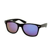 Heren Zonnebril - Dames Zonnebril - Zwart - Blauw Paars Spiegelglazen - UV400