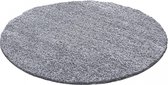 Himalaya Basic Rond Shaggy vloerkleed Lichtgrijs Hoogpolig- 160 CM ROND.