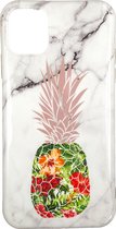 Apple iPhone 11 – Wit TPU Ananas Dilemma Marmer hoesje