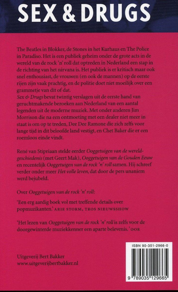 Sex & Drugs - back cover