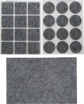 Antikras vilt / meubelvilt grijs - 50x delig - meubel viltjes