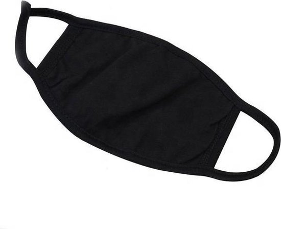 Mondkapje - wasbaar mondmasker - gezichtsmasker | zwart - Freaky Glasses