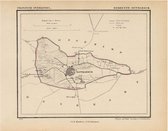 Historische kaart, plattegrond van gemeente Ootmarsum in Overijssel uit 1867 door Kuyper van Kaartcadeau.com