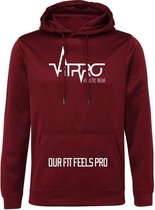 FitProWear Sport Polyester Hoodie - Trui - Sportkleding Burgundy XXL