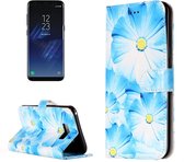 Voor Galaxy S8 Orchid Pattern Horizontal Flip Leather beschermhoes met houder & kaartsleuven & portemonnee