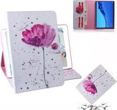 Purple Orchids Pattern Horizontale Flip Leather Case voor Huawei MediaPad M5 Lite 10.1, met houder en kaartsleuf en portemonnee