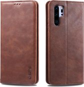 Voor huawei p30 pro AZNS retro textuur magnetische horizontale flip pu lederen case met houder & kaartsleuven & fotolijst (bruin)