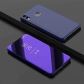 Galvaniseren Spiegel Horizontaal Flip Leren Case voor Xiaomi Redmi Note 7 / Redmi Note 7 Pro met houder (violetblauw)