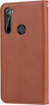 Voor Xiaomi Redmi Note 8T Kneed Skin Texture Horizontaal Flip Leren Case met Fotolijst & Houder & Kaartsleuven & Portemonnee (Bruin)