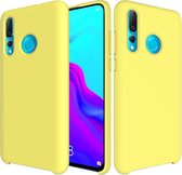 Effen kleur vloeibare siliconen dropproof beschermhoes voor Huawei Nova 4 (geel)