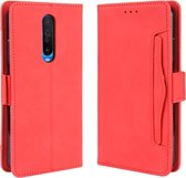 Voor Xiaomi Redmi K30 Portemonnee Style Skin Feel Calf Patroon Leren hoes met afzonderlijke kaartsleuven & houder & Portemonnee & fotolijst (rood)