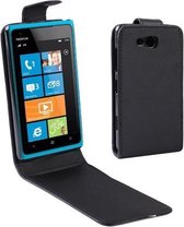 Verticale Flip Leather Case voor Nokia Lumia 820 (zwart)