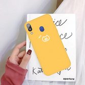 Voor Galaxy A30 Little Fish Pattern Frosted TPU beschermhoes (geel)