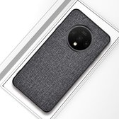 Voor OnePlus 7T schokbestendige doektextuur PC + TPU beschermhoes (grijs)