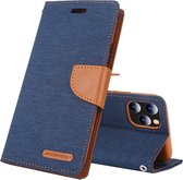Voor iPhone 11 Pro MERCURY GOOSPERY CANVAS DAGBOEK Canvas Textuur Horizontaal Flip Leren Case met Kaartsleuven & Portemonnee & Houder (Navy)
