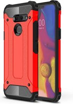 Magic Armor TPU + PC combinatie Case voor LG G8 ThinQ (rood)