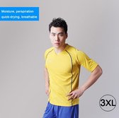 Voetbal / voetbalteam kort sportpak, geel + blauw (maat: XXXL)
