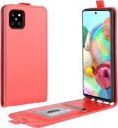 Voor Galaxy A81 / M60S / Note 10 Lite R64 textuur enkele verticale flip lederen beschermhoes met kaartsleuven en fotolijst (rood)