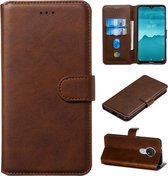 Voor Nokia 6.2 / Nokia 7.2 Classic Calf Texture Horizontal Flip PU lederen tas, met houder & kaartsleuven & portemonnee (bruin)