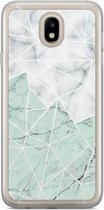 Samsung J5 2017 hoesje siliconen - Marmer mint mix | Samsung Galaxy J5 2017 case | multi | TPU backcover transparant