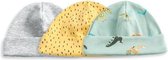 3 pack Babymutsjes Newborn Grijze - Bruine Beer