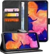 Samsung Galaxy A10 Hoesje - Book Case Leer Wallet Cover Portemonnee Pasjeshouder Hoes Zwart