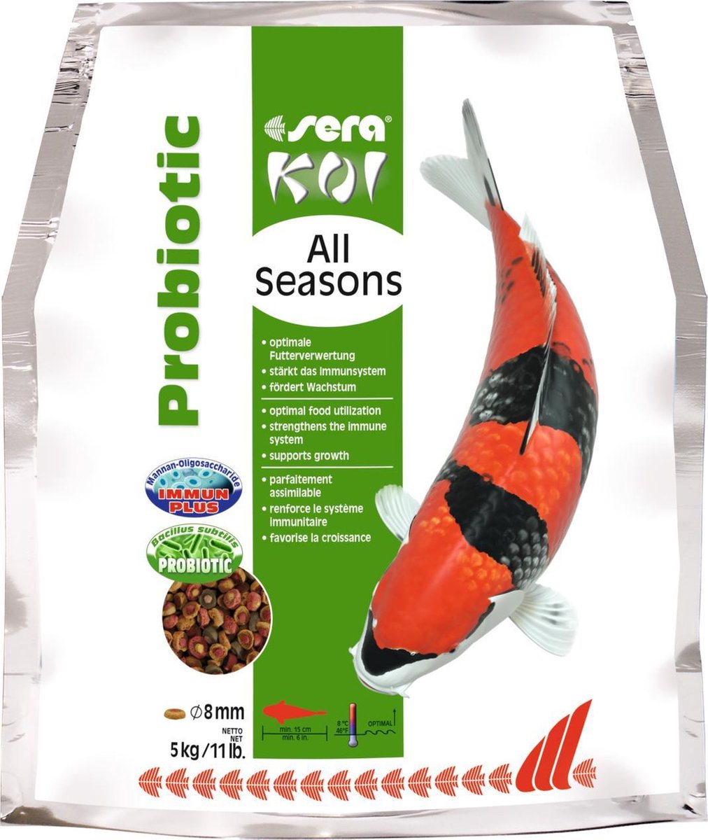Sera Koi All Seasons Probiotic 5kg - visvoer met probiotica