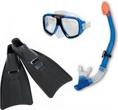 Intex 55957 Reef Rider Snorkelset 4-delig - duikset - snorkelen - duikbril - zwemvliezen - snorkel