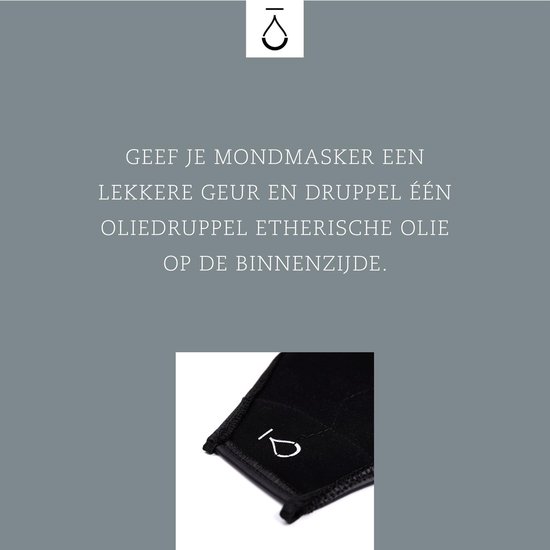 Deejoux© Drielaags Zwart Mondkapje Mondmasker met Opbergzakje - Wasbaar - Etherische olie - Deejoux