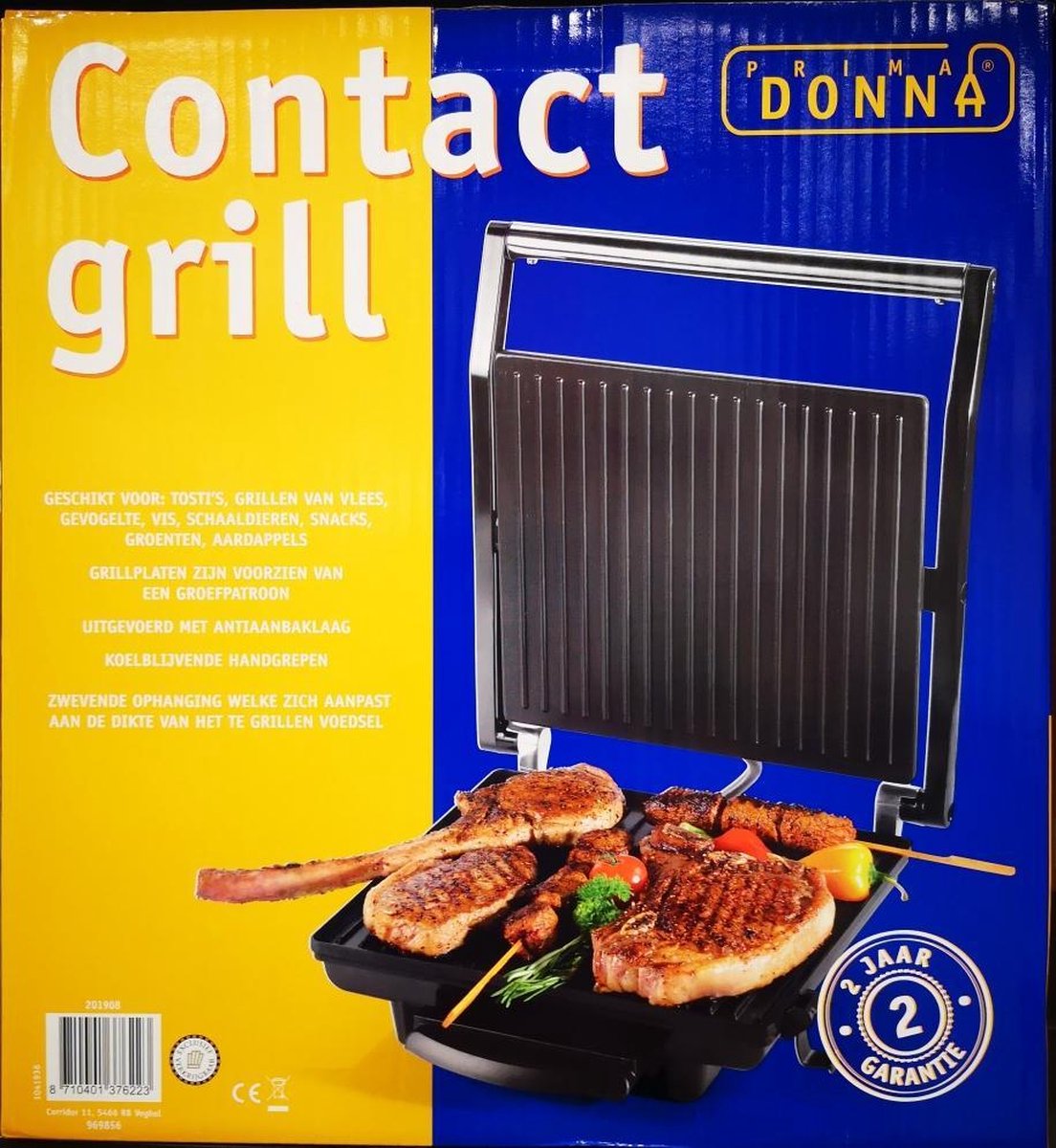 Contact grill Donna geschikt voor o.a. tosti's, Grillen van vlees,  gevogelte... | bol.com