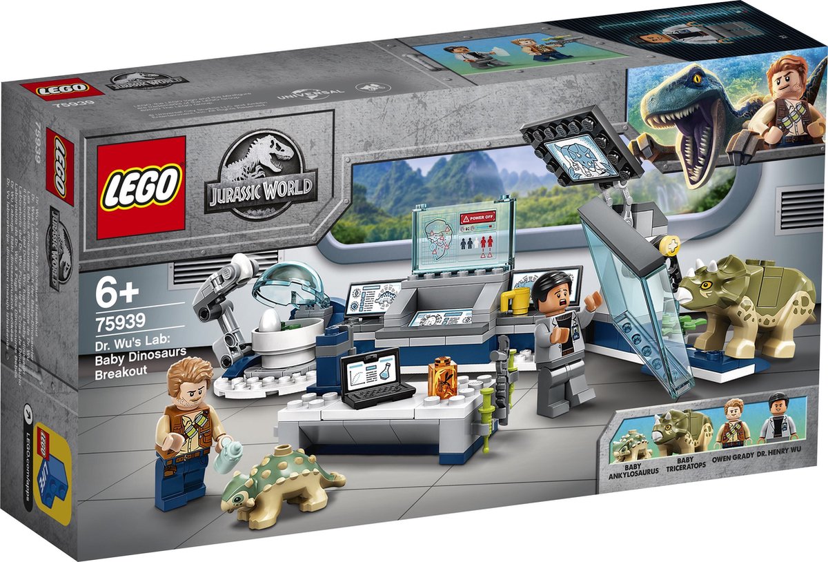 LEGO Jurassic World Dr Wu's Laboratorium: Ontsnapping van de Babydinosaurussen - 75939