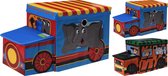 Set van 2 Speelgoedkisten en kinderzitje - opbergbox - kind - opbergruimte -  stuks - safari en circus