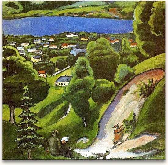 Peinture à l'huile peinte à la main - huile sur toile - August Macke 'The Valley'