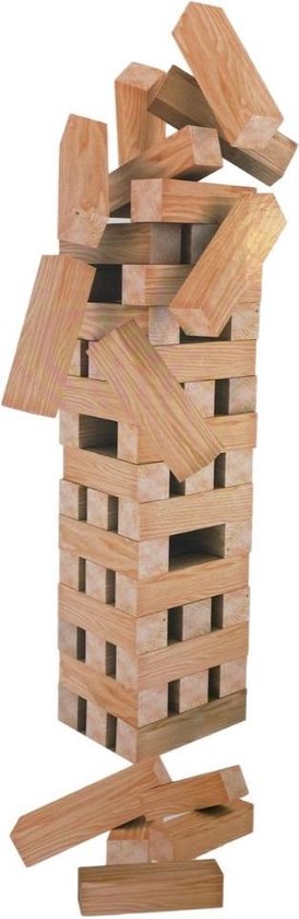 Afbeelding van het spel Orange85 Blokkentoren - XXL - Hout - Spel - Yenga xxl - Vallende toren