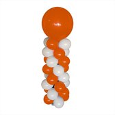 Balloon Tower Kit, compleet pakket met basiskleur wit en accentkleur oranje