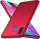 Ultra slim case Samsung Galaxy A40 - rood + glazen screen protector