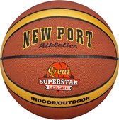 New Port Basketbal Gelamineerd maat 7 - Athletic - Rood/Goud/Zwart - 7