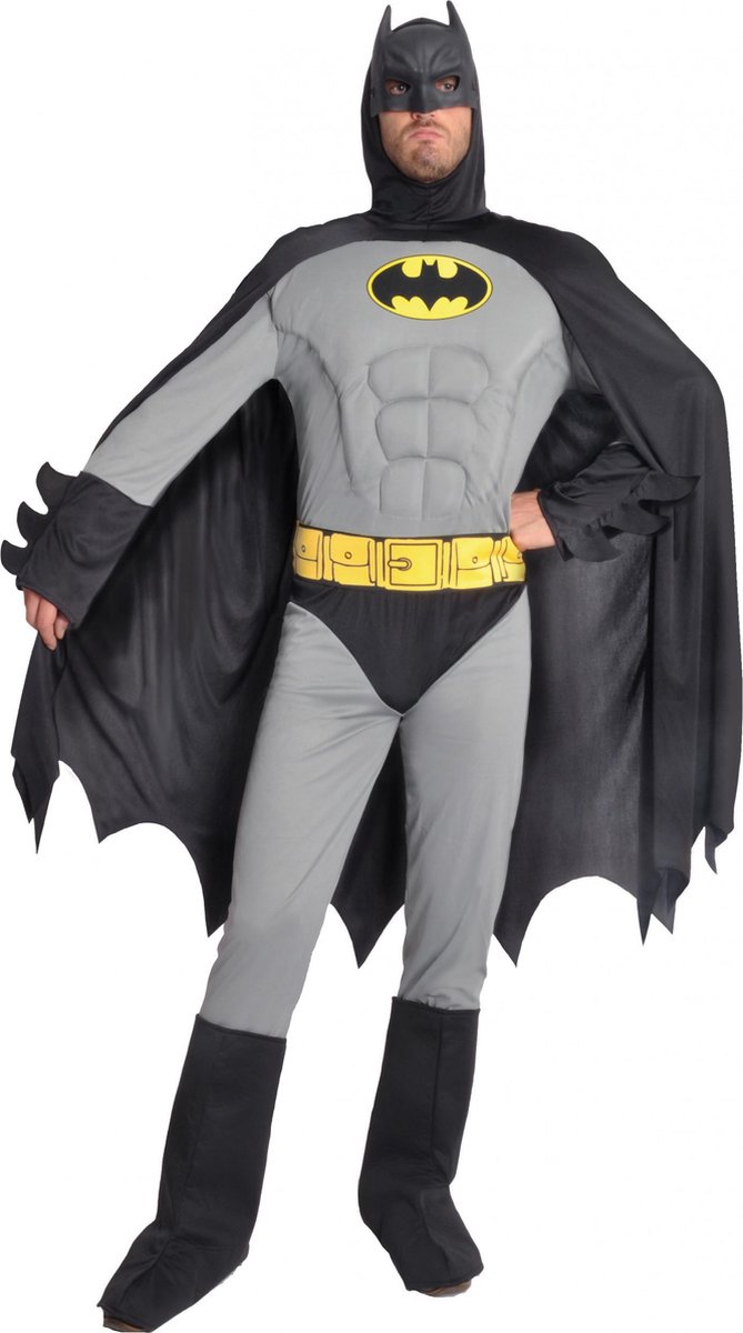Dc Comics Verkleedpak Batman Heren Zwart/grijs 6-delig Maat L
