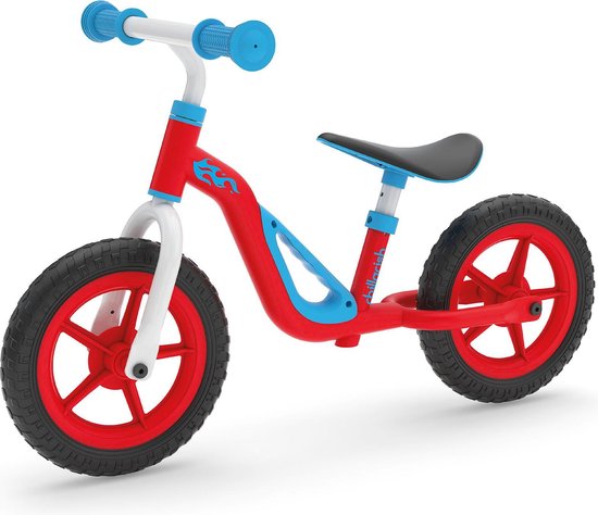 Chillafish Charlie Lichtgewicht Loopfiets Met Handvat - 10 inch - Rood
