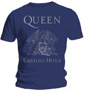 Queen Heren Tshirt -L- Greatest Hits II Blauw