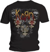 Korn Heren Tshirt -M- Skulldelis Zwart