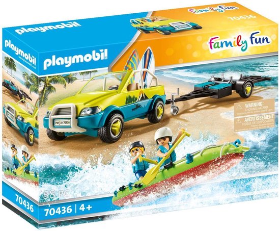 PLAYMOBIL Family Fun Strandwagen met kano's - 70436