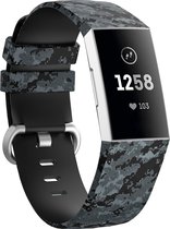 YONO Fitbit Charge 4 bandje – Charge 3 – Siliconen – Camouflage – Large